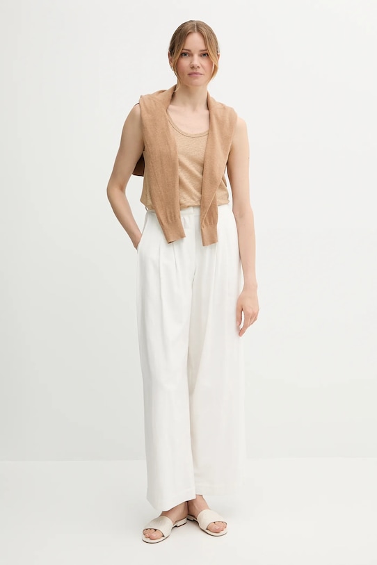 Plátěný top United Colors of Benetton 37UJE8398 béžová SS25