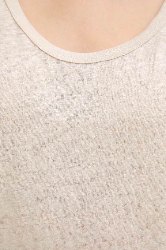 Laneni top United Colors of Benetton 37UJE8398 bež