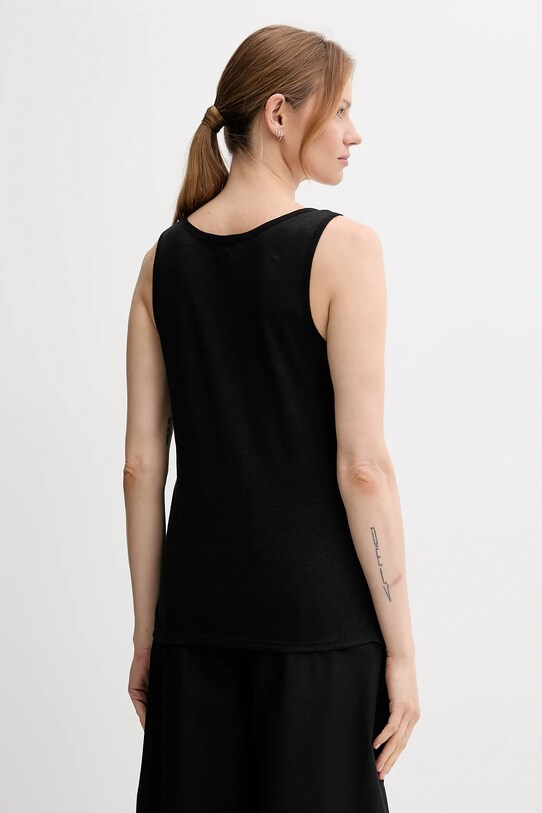 Одежда Льняной топ United Colors of Benetton 37UJE8398 чёрный