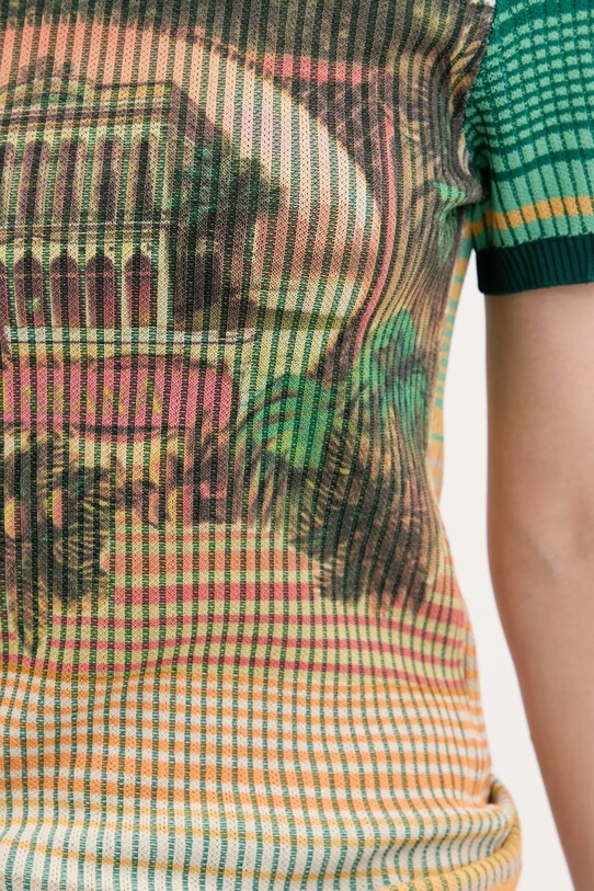 Desigual t-shirt AFRICA 25SWTKA5 zielony