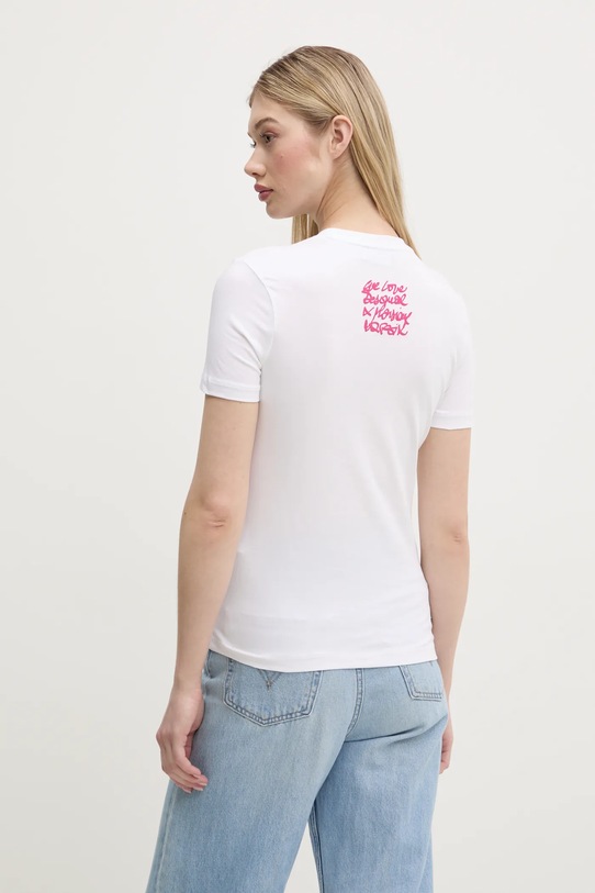 Îmbrăcăminte Desigual tricou BOTANICAL LA 25SWTK48 alb