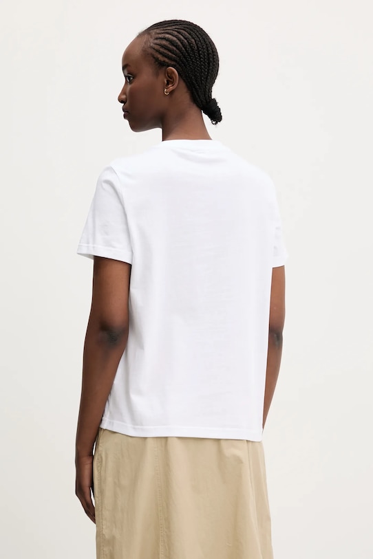 Îmbrăcăminte Desigual tricou din bumbac BRANDY 25SWTK17 alb