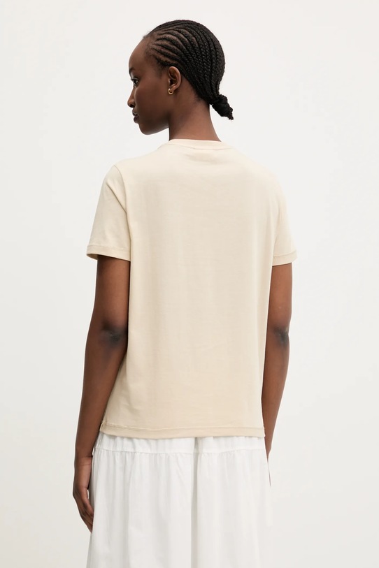 Oblečenie Bavlnené tričko Desigual BRANDY 25SWTK17 béžová