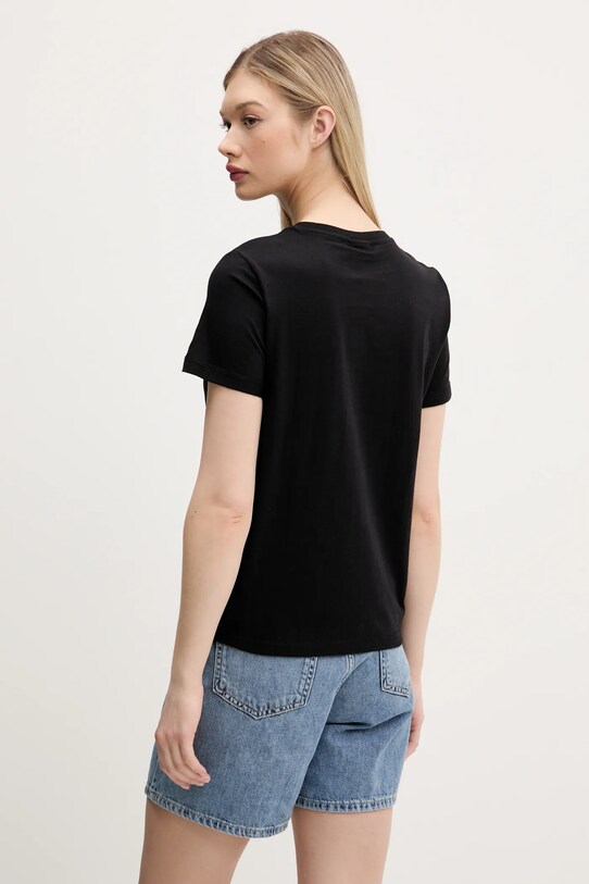 Îmbrăcăminte Desigual tricou din bumbac BRANDY 25SWTK17 negru