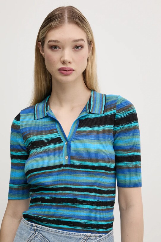 Desigual pulóver CIMARRÓN mintás kék 25SWTK96