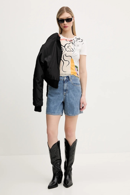Desigual t-shirt COLLECTION 25SWTKAC biały SS25