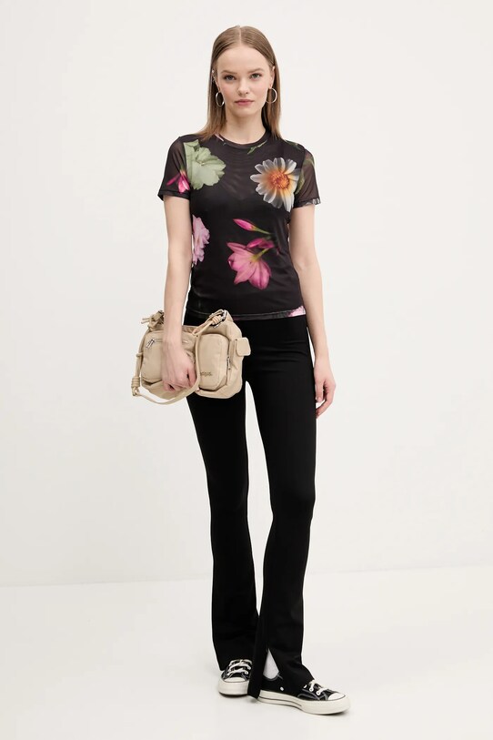 Desigual t-shirt DES MOINES 25SWTK88 czarny SS25