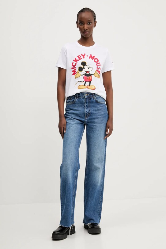 Хлопковая футболка Desigual MICKEY MOUSE 25SWTKAI белый SS25