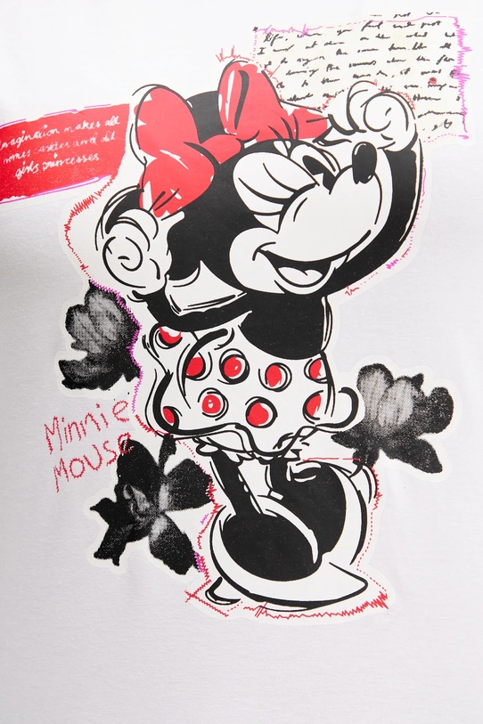 Kratka majica Desigual MINNIE 25SWTK39 bela