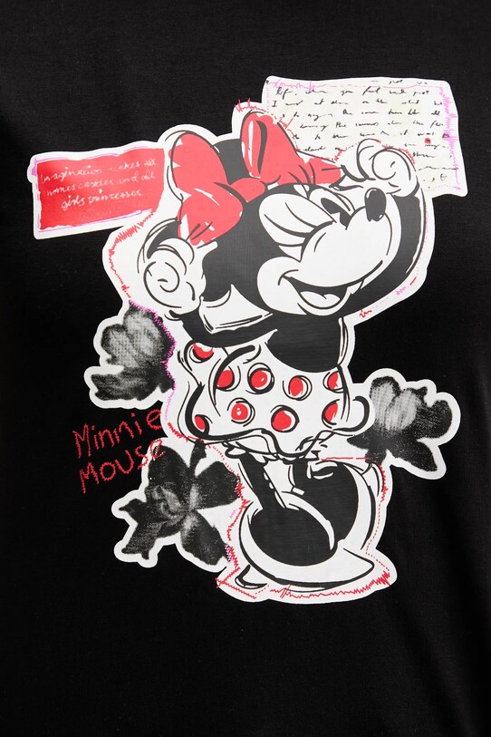 Тениска Desigual MINNIE 25SWTK39 черен