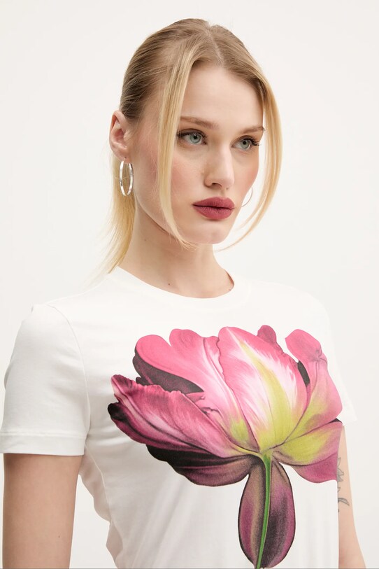 Тениска Desigual PLATA бял 25SWTK24