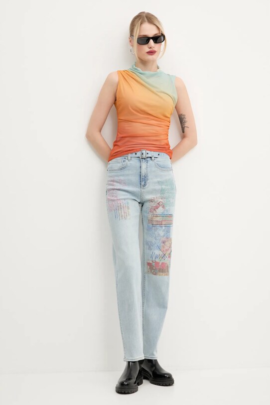 Desigual bluza SAHARA 25SWTK98 portocaliu SS25