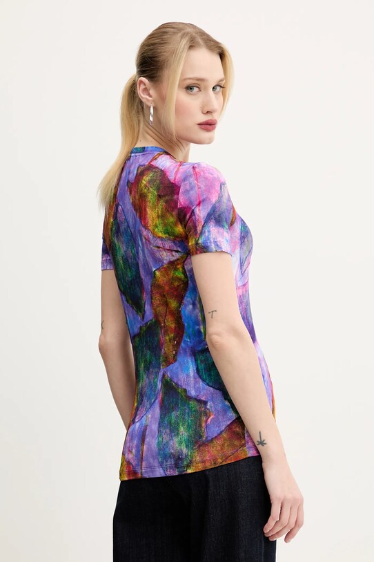Oblačila Kratka majica Desigual YELLOWSTONE 25SWTK89 vijolična