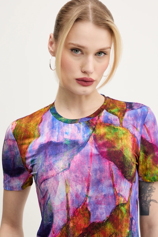 Μπλουζάκι Desigual YELLOWSTONE μωβ 25SWTK89