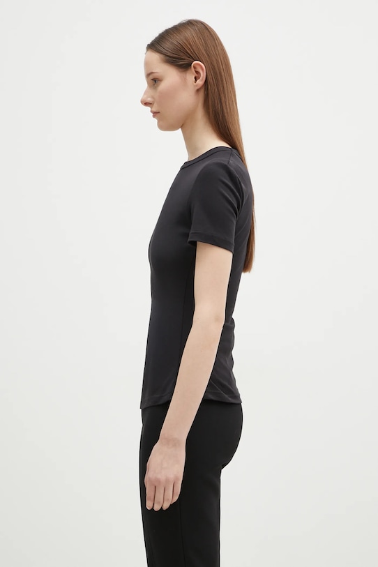 Samsoe Samsoe cotton t-shirt Saevelyn F24400022 black SS25