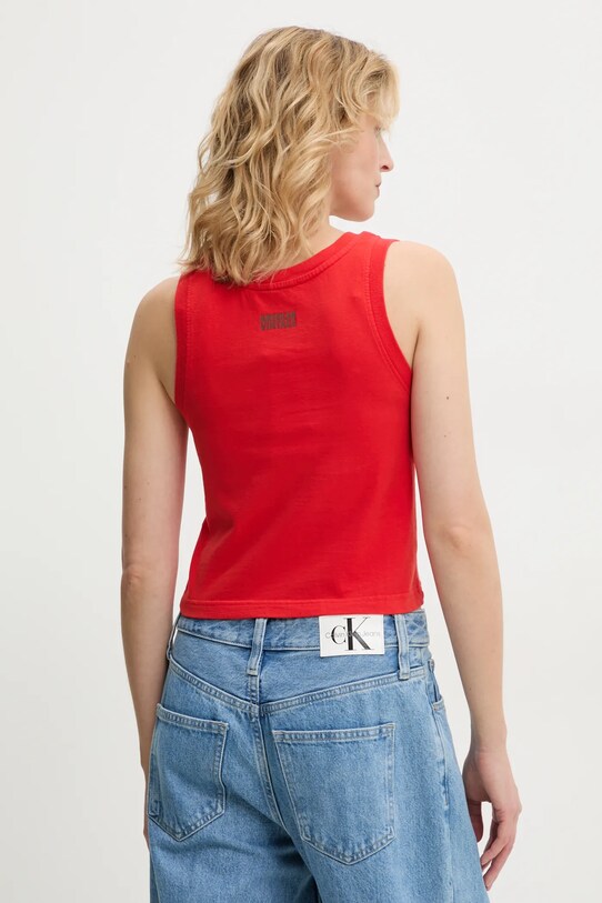 Ρούχα Βαμβακερό τοπ American Vintage FAZ01AE25 κόκκινο