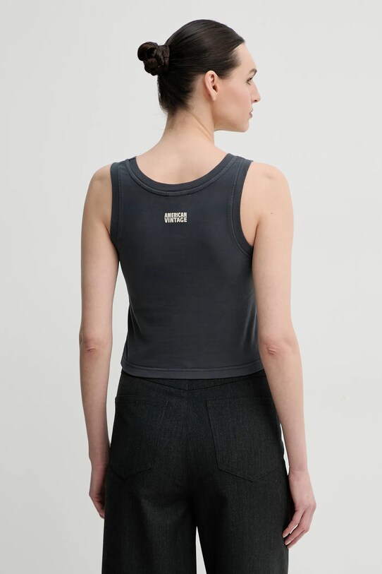Дрехи Памучен топ American Vintage FAZ01AE25 сив