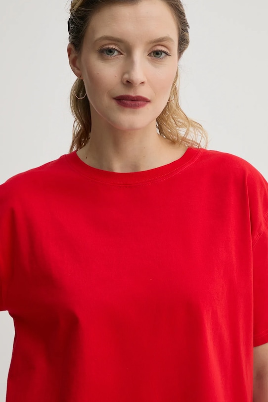 Хлопковая футболка American Vintage красный FIZ02AE25