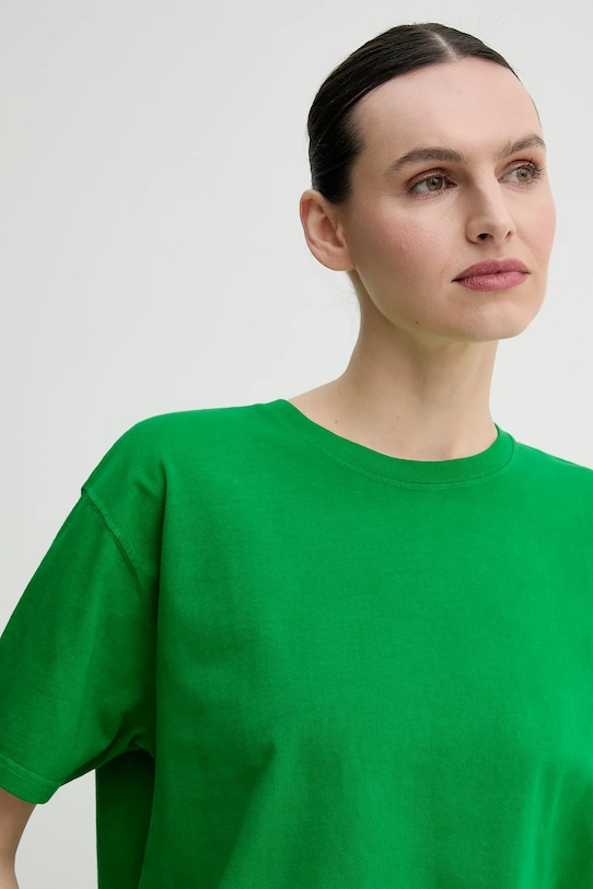 American Vintage t-shirt in cotone verde FIZ02AE25