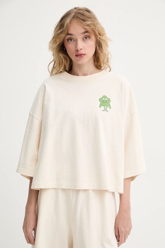 Бавовняна футболка American Vintage бавовна бежевий JUB02BE25