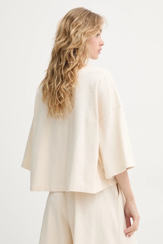 Одяг Бавовняна футболка American Vintage JUB02BE25 бежевий