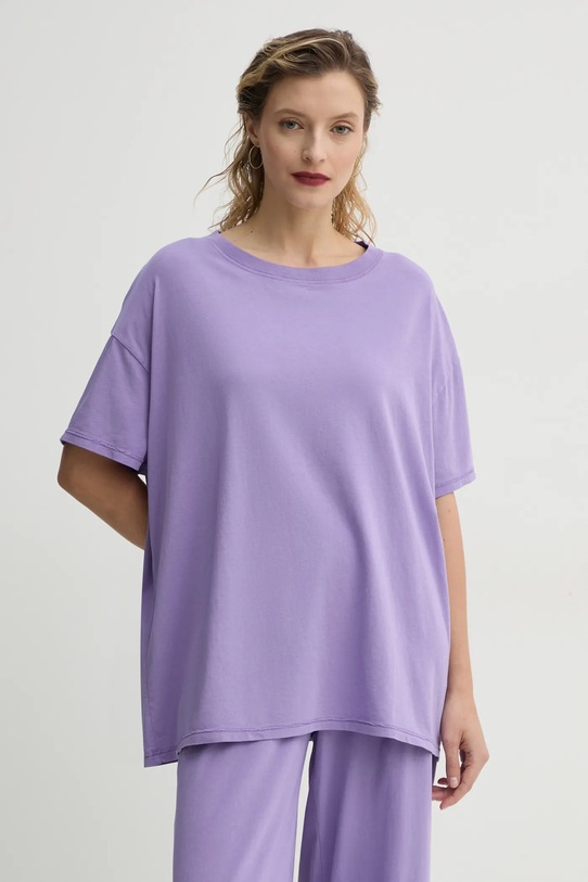 American Vintage tricou uni violet PYM02AE25