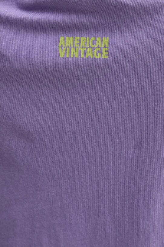 American Vintage t-shirt PYM02AE25 fioletowy
