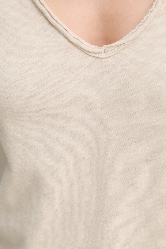 Хлопковая футболка American Vintage SON02AGE25 бежевый