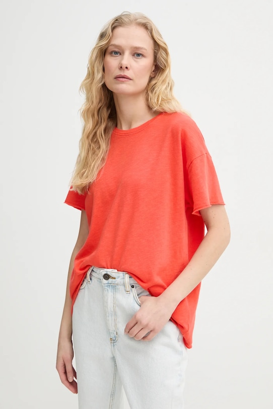 Хлопковая футболка American Vintage хлопок оранжевый SON02FGE25