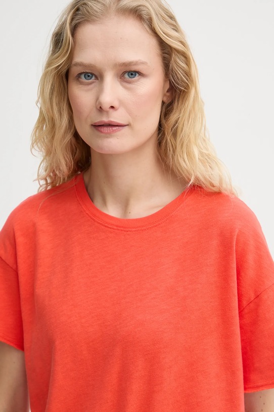 Хлопковая футболка American Vintage оранжевый SON02FGE25