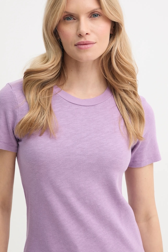 American Vintage tricou din bumbac violet SON28GE25