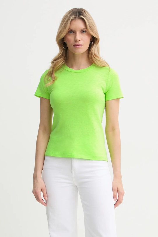 Bavlněné tričko American Vintage hladký zelená SON28GE25