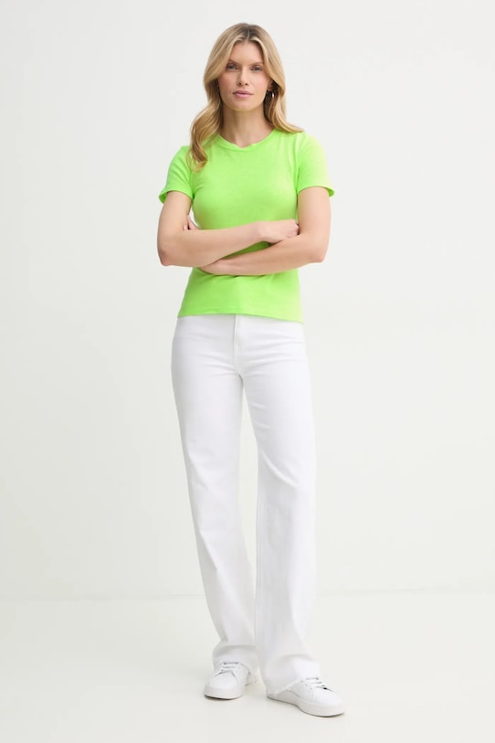 Bavlněné tričko American Vintage SON28GE25 zelená SS25