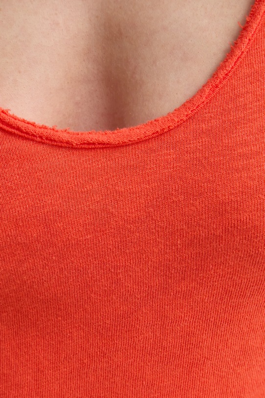 Памучен топ American Vintage SON29GE25 оранжев