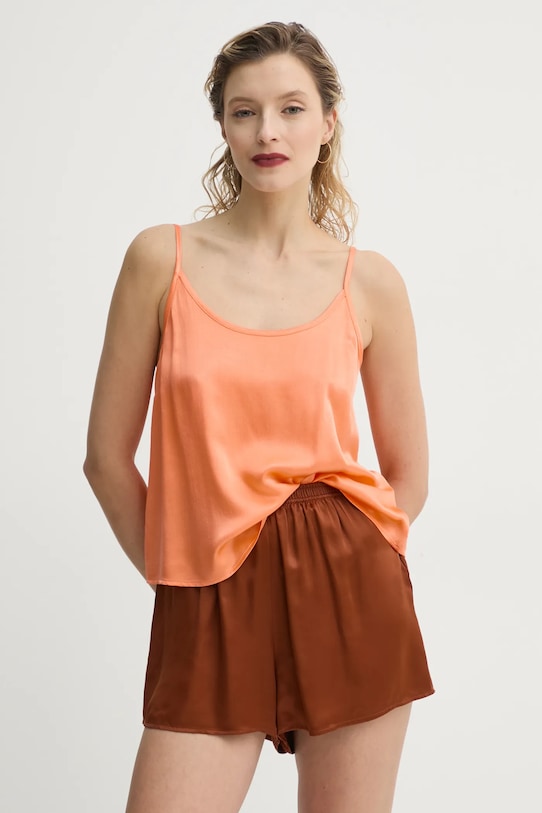 American Vintage bluzka casual pomarańczowy VOO07BE25