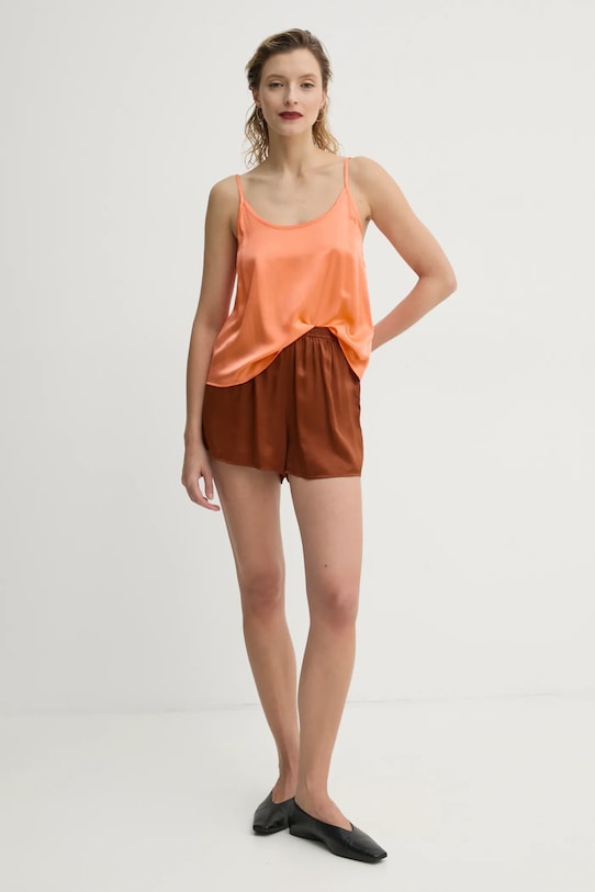 American Vintage bluzka VOO07BE25 pomarańczowy SS25