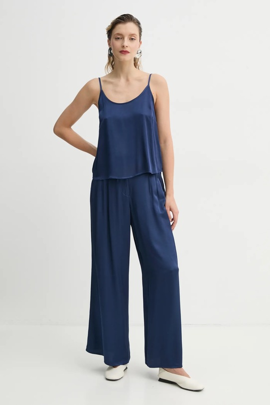 American Vintage bluza VOO07BE25 bleumarin SS25