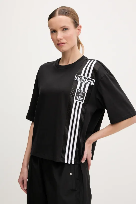 adidas Originals tricou imprimeu negru JD0100