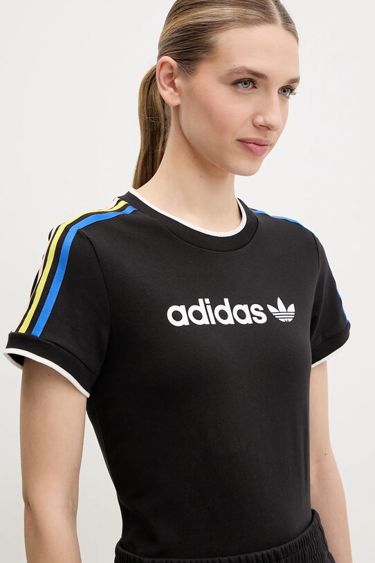 adidas Originals tricou Linear negru JD2724
