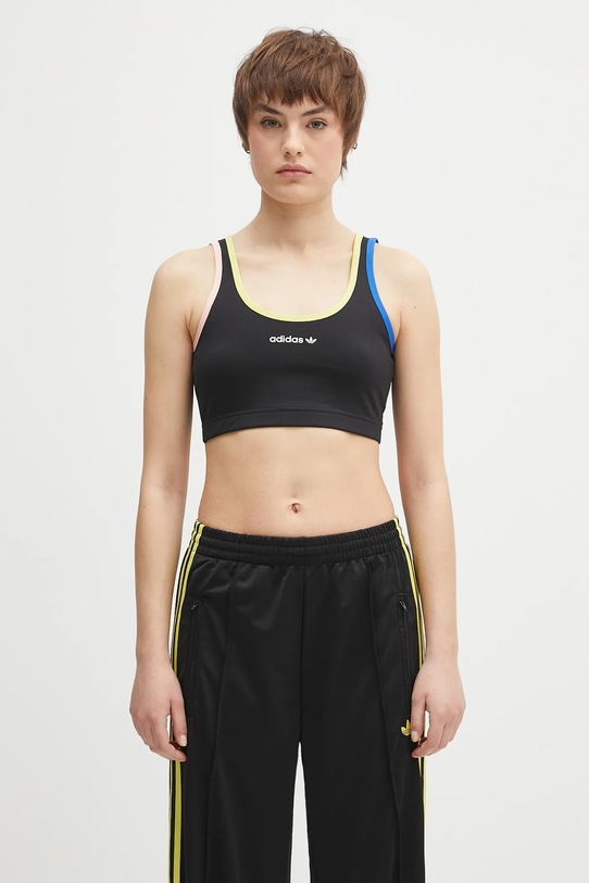 Спортен сутиен adidas Originals Linear меки черен JD2735