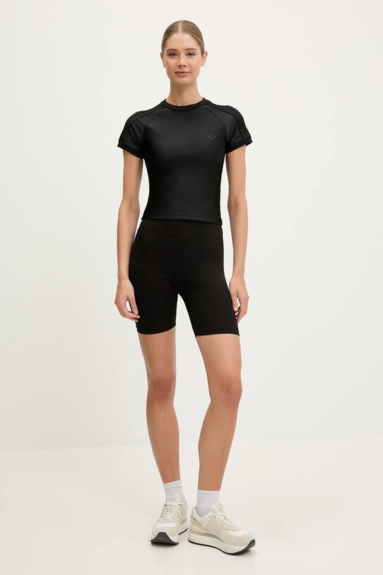 adidas Originals tricou 3-Stripe Spandex JJ0908 negru SS25