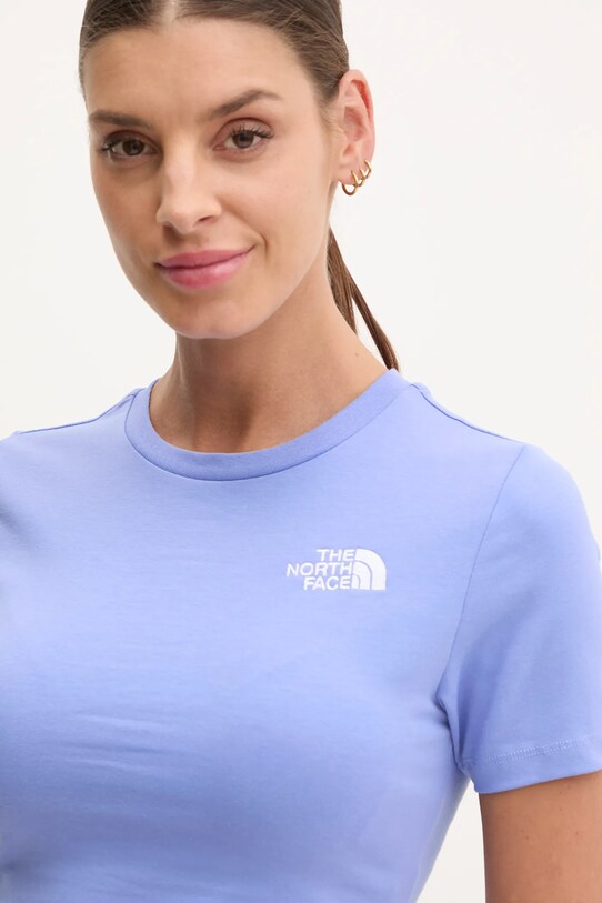 Tričko The North Face Essential Cropped modrá NF0A55AO0YI1