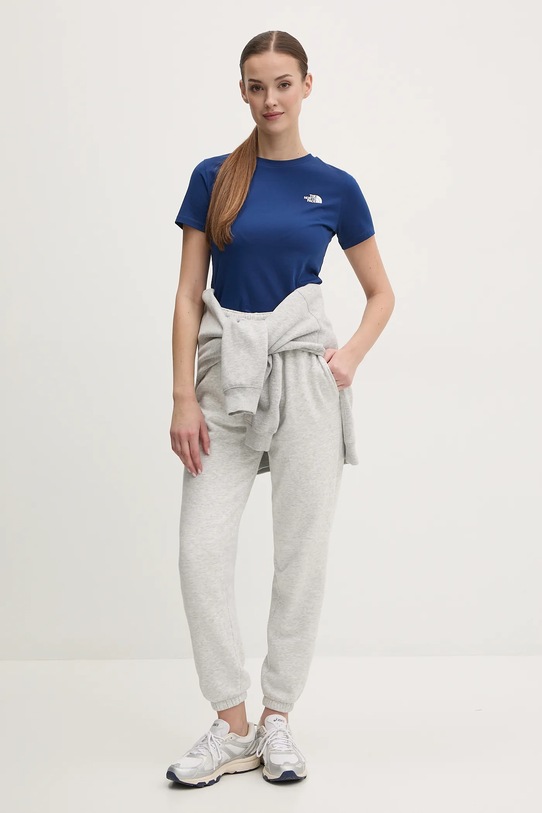 Μπλουζάκι The North Face Simple Dome NF0A87NHD1R1 σκούρο μπλε SS25