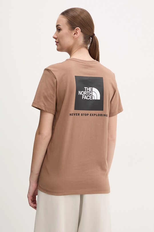 Oblečenie Bavlnené tričko The North Face Box Relaxed NF0A87NK6E11 hnedá