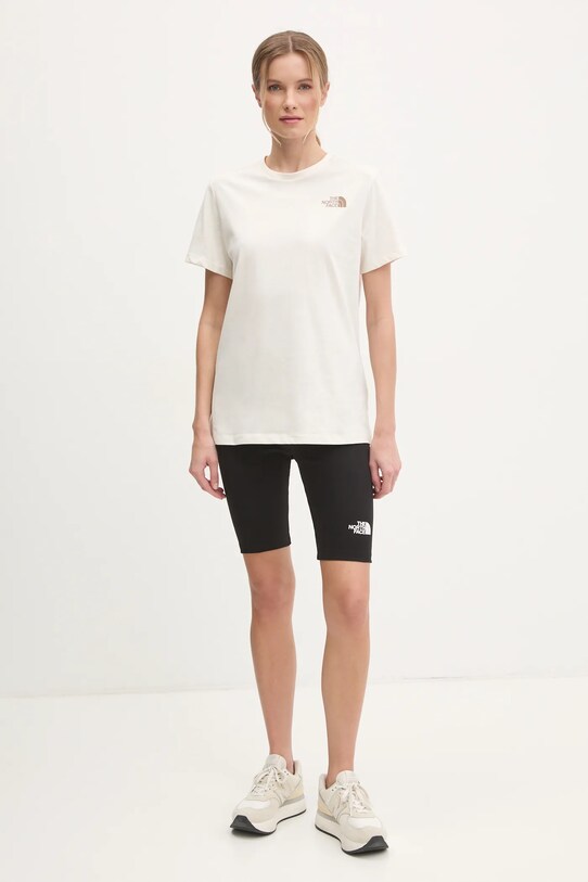 The North Face t-shirt Box Relaxed NF0A87NK95R1 beżowy SS25