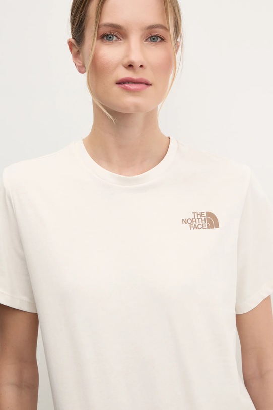 The North Face tricou Box Relaxed bej NF0A87NK95R1