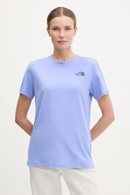 Odzież The North Face t-shirt bawełniany Box Relaxed NF0A87NK9W91 fioletowy