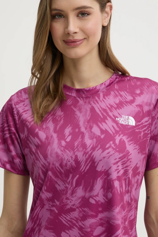 The North Face t-shirt sportowy Flex fioletowy NF0A8BQG85N1