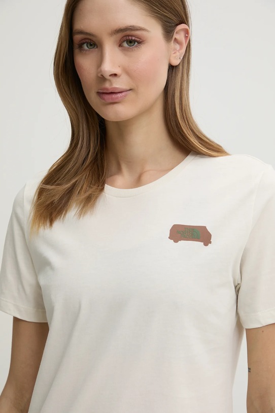 Îmbrăcăminte The North Face tricou din bumbac Outdoor Graphic NF0A8C22QLI1 bej