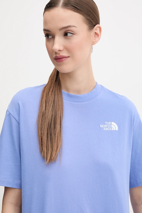 The North Face tricou din bumbac Essential albastru NF0A87NQ0YI1